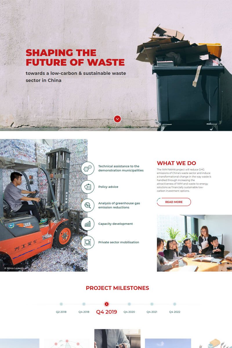 IWM NAMA: Website of a waste management project, China