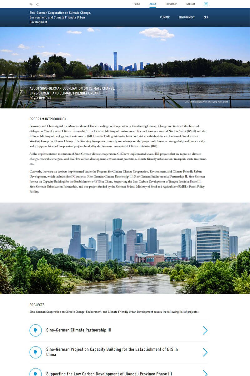 Sino-German Cooperation: Website of a climate and environment programme